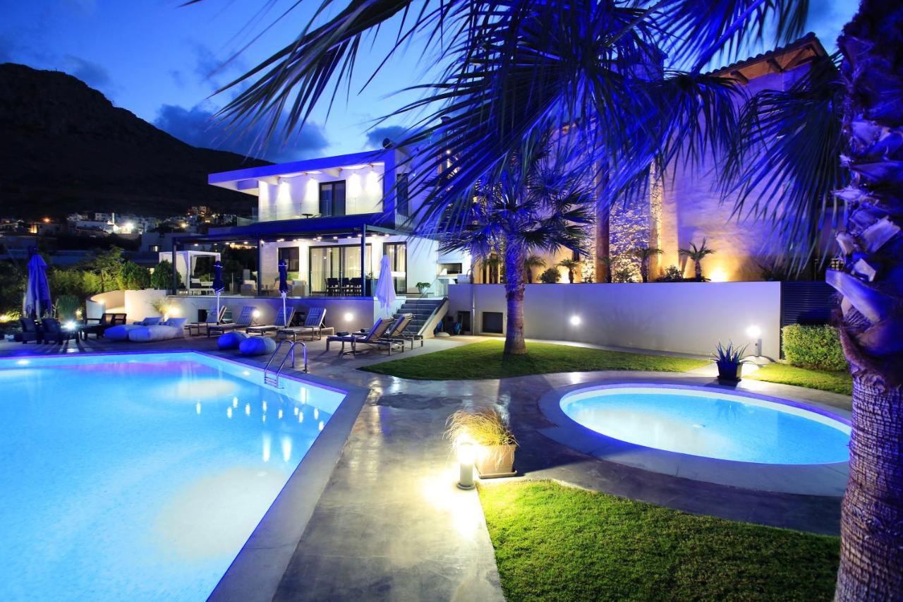 Orama Luxury Villa 4 Bedrooms With Private Pool Hersonissos  Luaran gambar