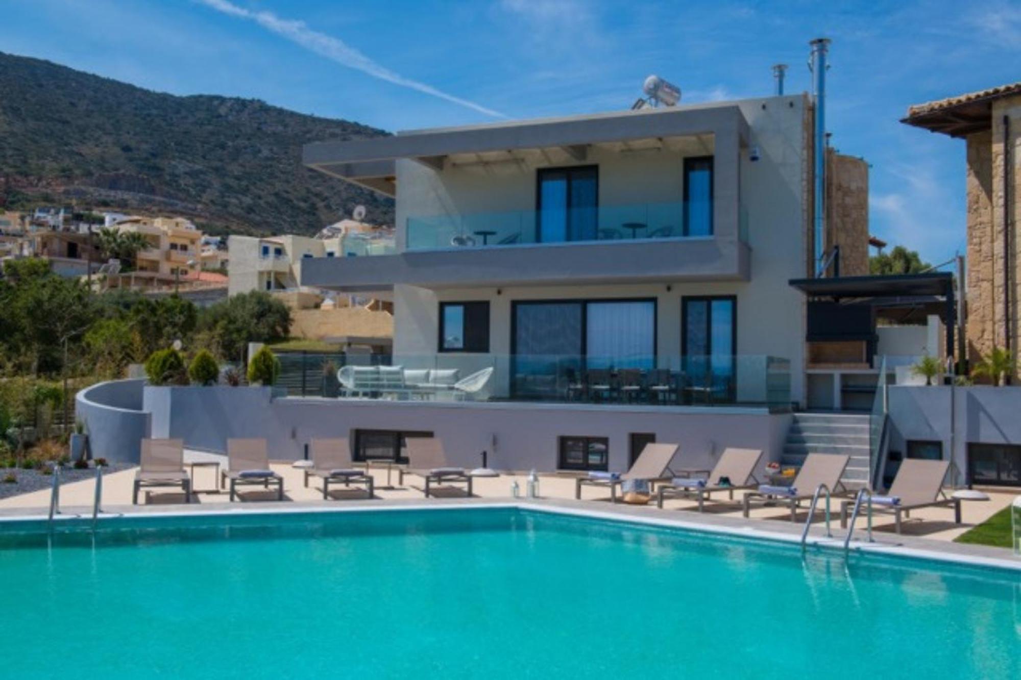 Orama Luxury Villa 4 Bedrooms With Private Pool Hersonissos  Luaran gambar