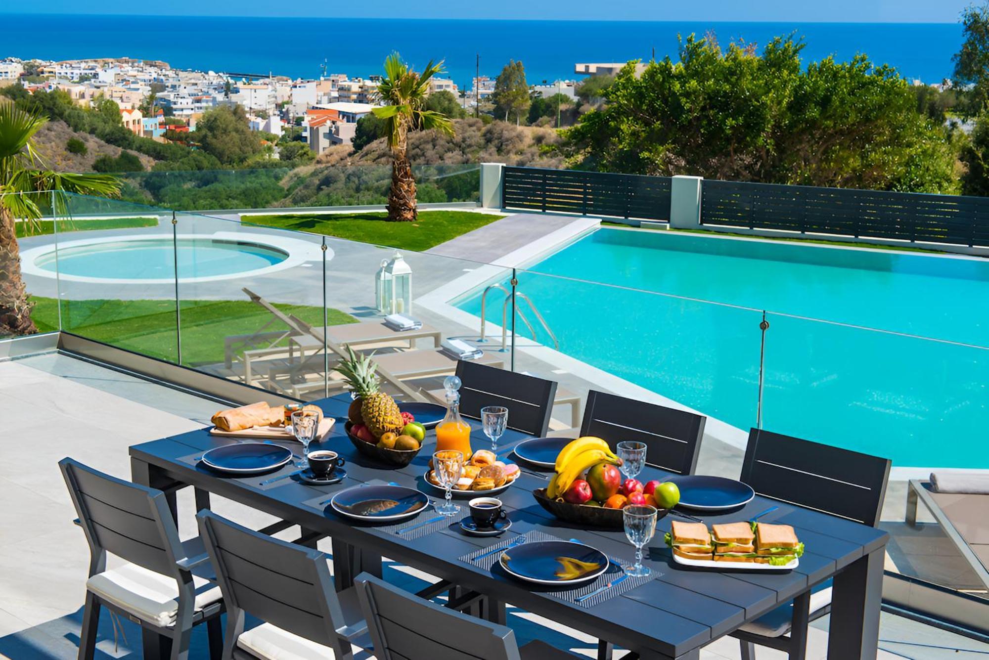Orama Luxury Villa 4 Bedrooms With Private Pool Hersonissos  Luaran gambar