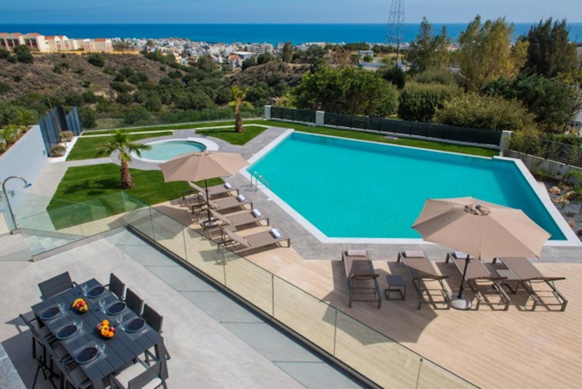 Orama Luxury Villa 4 Bedrooms With Private Pool Hersonissos  Luaran gambar